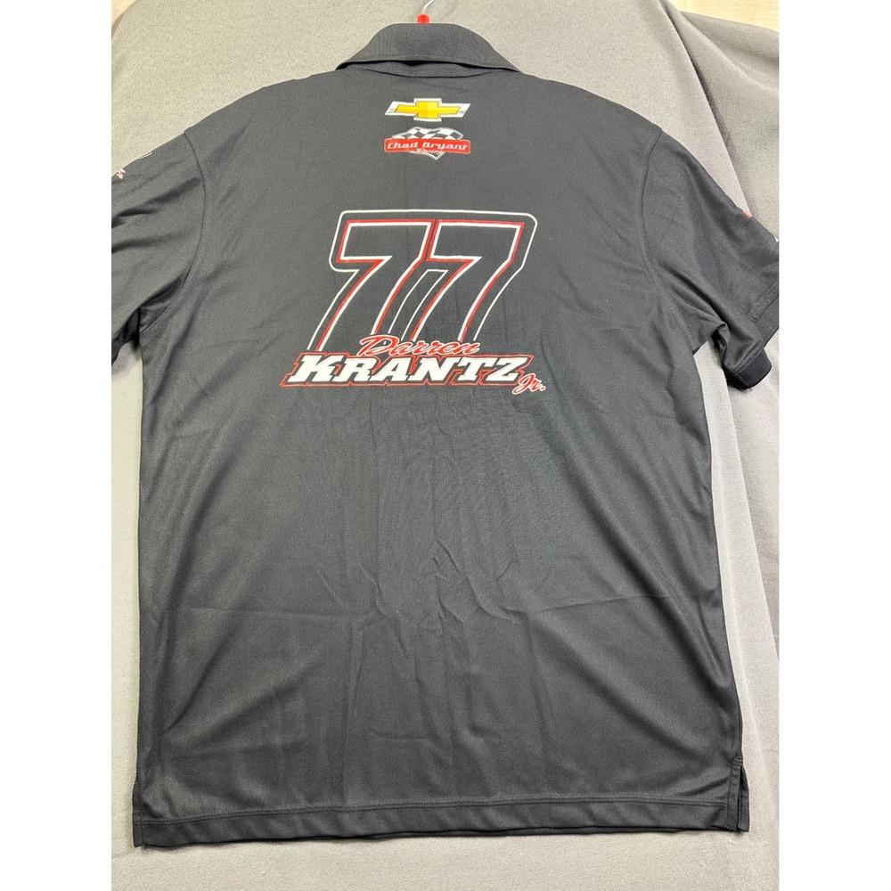 OGIO Men Chad Bryant Racing Darren Krantz Jr 77 Polo Shirt Black Large Chevrolet